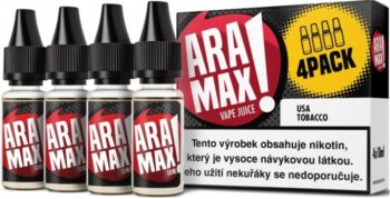 Aramax 4 Pack USA Tobacco 4x10 ml 12mg/ml e-liquid