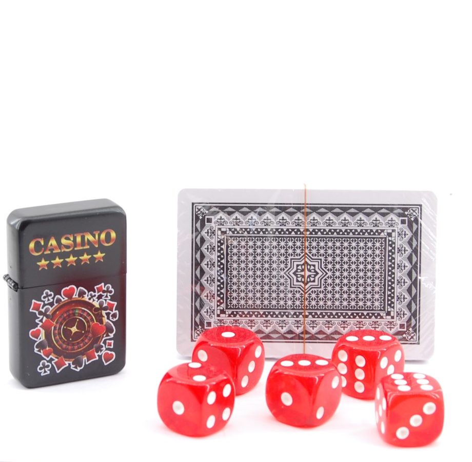 33873 4 gentelo zapalovac karty kocky darcekovy set 3 4135 casino