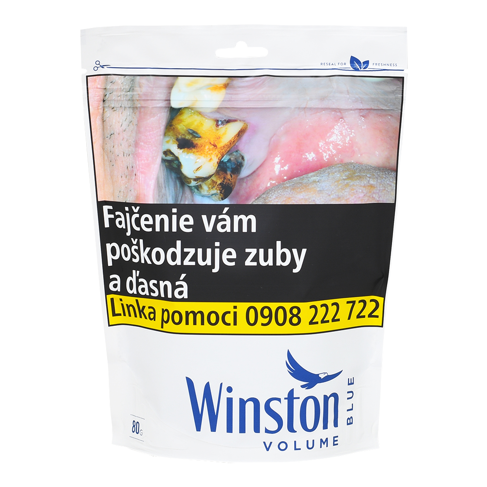WINSTON BLUE - CIGARETOVÝ TABAK WINSTON BLUE 80G 1 WINSTON BLUE - CIGARETOVÝ TABAK WINSTON BLUE 80G
