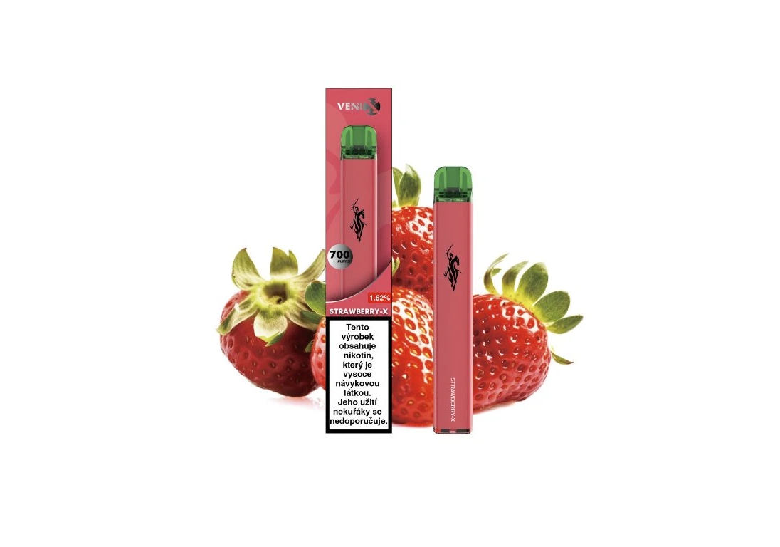 VENIX 700 Strawberry-X 18 mg- Jahoda 1 ks 1 VENIX 700 Strawberry-X 18 mg- Jahoda 1 ks