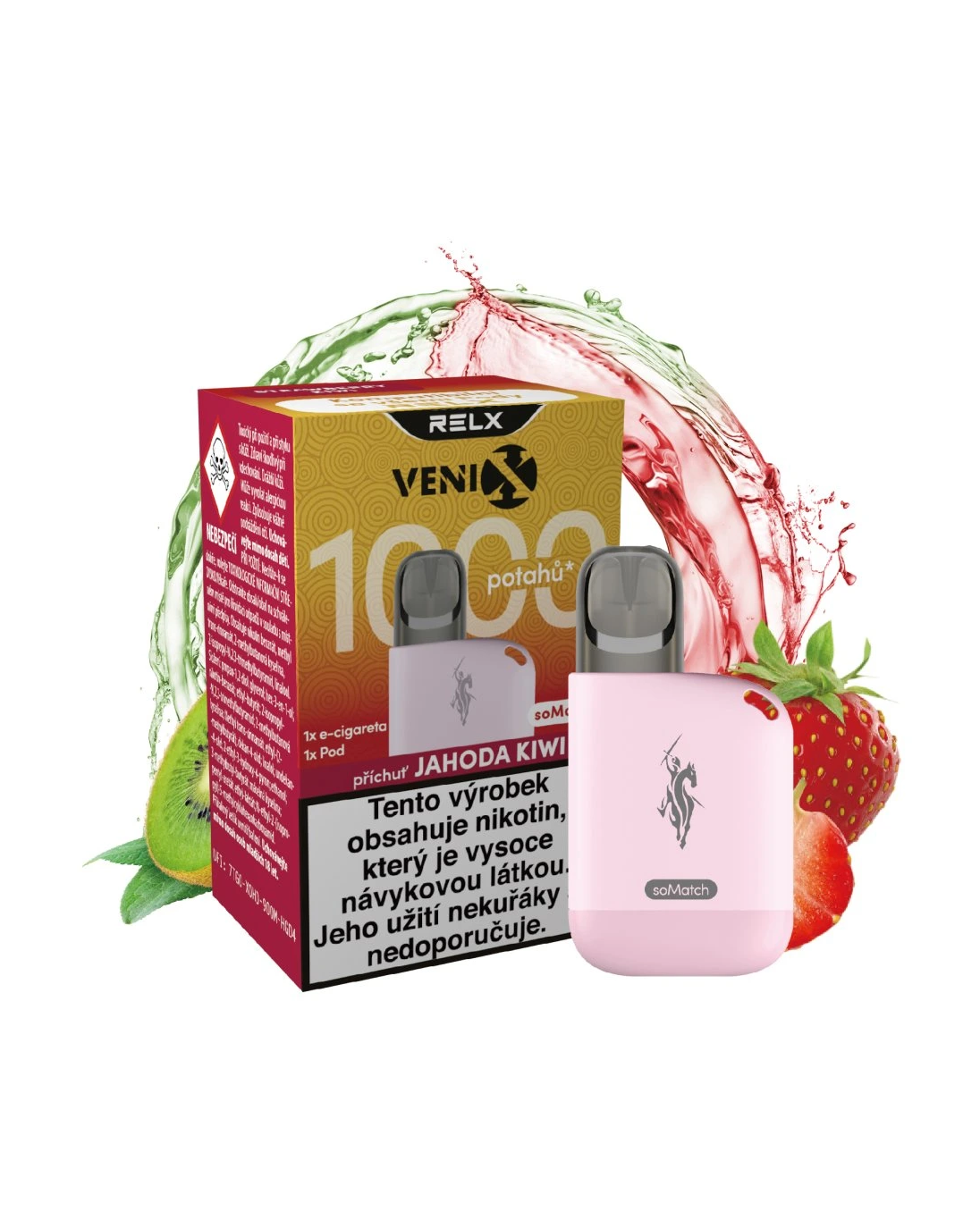 VENIX-RELX soMatch Starter Kit (1+1) Rose Pink - Strawberry Kiwi 1 VENIX-RELX soMatch Starter Kit (1+1) Rose Pink - Strawberry Kiwi
