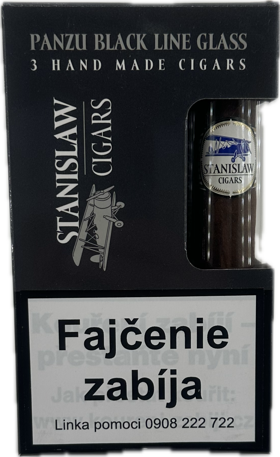 STANISLAW PANZU BLACK LINE GLASS 1bal. Cigary 3ks