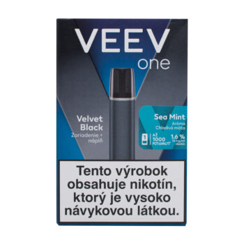 CIGARETA KIT VEEV ONE VELVET BLACK + SEAMINT (MäTA) POD 18mg/ml 2ml A