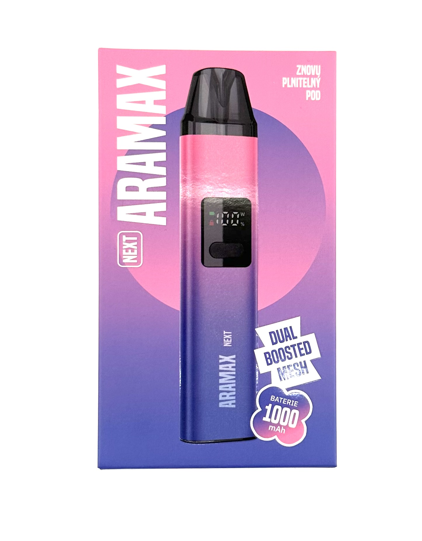 Elektronická cigareta ARAMAX NEXT POD KIT Fialovo-ružová 1 Elektronická cigareta ARAMAX NEXT POD KIT Fialovo-ružová
