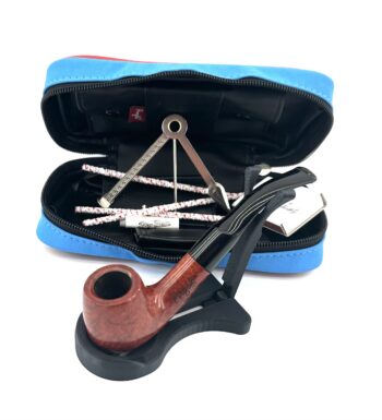 ANGELO Fajkový set - Drevená fajka, čistiace tyčinky, filtre, stojan, fajkový príbor, puzdro na dve fajky 832007-1